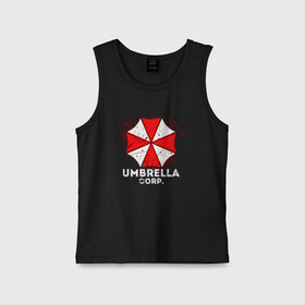 Детская майка хлопок с принтом UMBRELLA CORP в Санкт-Петербурге,  |  | Тематика изображения на принте: ada wong | biohazard | leon | nemesis | project resistance | raccoon city | re2 | resident evil 2 | rpd | stars | umbrella | ада вонг | амбрелла | немесис | ужасы