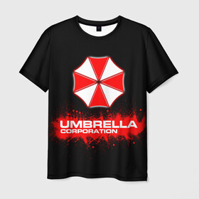 Мужская футболка 3D с принтом Umbrella Corporation в Санкт-Петербурге, 100% полиэфир | прямой крой, круглый вырез горловины, длина до линии бедер | Тематика изображения на принте: corporation | umbrella | umbrella corporation | амбрела | амбрелла корпорейшн | военная корпорация | корпорация | фармацевтическая корпорация