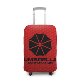 Чехол для чемодана 3D с принтом Umbrella Corporation в Санкт-Петербурге, 86% полиэфир, 14% спандекс | двустороннее нанесение принта, прорези для ручек и колес | corporation | umbrella | umbrella corporation | амбрела | амбрелла корпорейшн | военная корпорация | корпорация | фармацевтическая корпорация