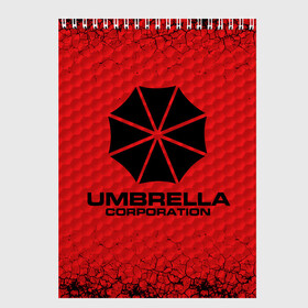 Скетчбук с принтом Umbrella Corporation в Санкт-Петербурге, 100% бумага
 | 48 листов, плотность листов — 100 г/м2, плотность картонной обложки — 250 г/м2. Листы скреплены сверху удобной пружинной спиралью | corporation | umbrella | umbrella corporation | амбрела | амбрелла корпорейшн | военная корпорация | корпорация | фармацевтическая корпорация