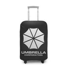 Чехол для чемодана 3D с принтом Umbrella Corporation в Санкт-Петербурге, 86% полиэфир, 14% спандекс | двустороннее нанесение принта, прорези для ручек и колес | corporation | umbrella | umbrella corporation | амбрела | амбрелла корпорейшн | военная корпорация | корпорация | фармацевтическая корпорация