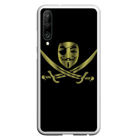 Чехол для Honor P30 с принтом Анонимус Пират в Санкт-Петербурге, Силикон | Область печати: задняя сторона чехла, без боковых панелей | Тематика изображения на принте: anonymous | v   значит вендетта | анонимус | анонимусы | вендетта | гай фокс | гая фокса | женскую | купить | маска | маска v | мужскую | пират | пирата | с анонимусом | с маской | с пиратом | хакер | хактивизм
