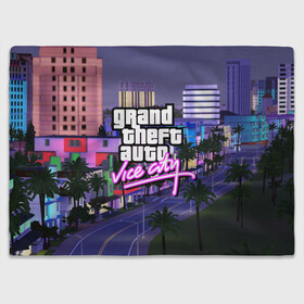 Плед 3D с принтом Grand Theft Auto Vice City в Санкт-Петербурге, 100% полиэстер | закругленные углы, все края обработаны. Ткань не мнется и не растягивается | grand theft auto 2 | grand theft auto 3 | grand theft auto v | grand theft auto: san andreas | grand theft auto: vice city | gta 1 | gta 2 | gta 3 | gta 4 | gta 5 | gta online | gta v | город | игры