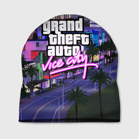 Шапка 3D с принтом Grand Theft Auto Vice City в Санкт-Петербурге, 100% полиэстер | универсальный размер, печать по всей поверхности изделия | grand theft auto 2 | grand theft auto 3 | grand theft auto v | grand theft auto: san andreas | grand theft auto: vice city | gta 1 | gta 2 | gta 3 | gta 4 | gta 5 | gta online | gta v | город | игры