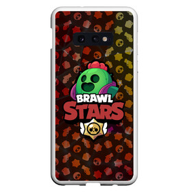 Чехол для Samsung S10E с принтом BRAWL STARSSPIKE в Санкт-Петербурге, Силикон | Область печати: задняя сторона чехла, без боковых панелей | 8 bit | bibi | brawl stars | brock | bull | crow | dinomike | el primo | leon | mobile game | nita | poko | ricochet | stars | tara | бравл старс | ворон | леон | мобильные игры