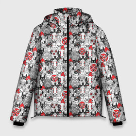 Мужская зимняя куртка 3D с принтом Studio Ghibli в Санкт-Петербурге, верх — 100% полиэстер; подкладка — 100% полиэстер; утеплитель — 100% полиэстер | длина ниже бедра, свободный силуэт Оверсайз. Есть воротник-стойка, отстегивающийся капюшон и ветрозащитная планка. 

Боковые карманы с листочкой на кнопках и внутренний карман на молнии. | Тематика изображения на принте: studio ghibli | ведьмина служба доставки | навсикая | небесный замок лапута | студия гибли | тоторо | унесенные призраками | ходячий замок