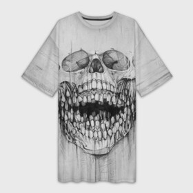 Платье-футболка 3D с принтом Dentist skull в Санкт-Петербурге,  |  | blood | dentist | skull | teeth | губы | дантист | день стоматолога | зубной | зубы | кровь | подарок | стоматолог | череп