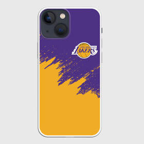 Чехол для iPhone 13 mini с принтом LA LAKERS в Санкт-Петербурге,  |  | america | basketball | kobe bryant | la | la lakers | lakers | los angeles lakers | nba | usa | баскетбол | кобе брайант | лос анджелес лейкерс | нба | сша