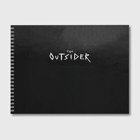 Альбом для рисования с принтом The Outsider в Санкт-Петербурге, 100% бумага
 | матовая бумага, плотность 200 мг. | Тематика изображения на принте: king | outsider | stephen | stephen king | кинг | книга | роман | сериал | стивен | стивен кинг | чужак