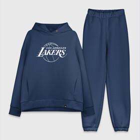 Женский костюм хлопок Oversize с принтом LA LAKERS в Санкт-Петербурге,  |  | america | basketball | kobe bryant | la | la lakers | lakers | los angeles lakers | nba | usa | баскетбол | кобе брайант | лос анджелес лейкерс | нба | сша