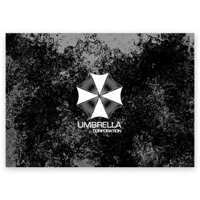 Поздравительная открытка с принтом UMBRELLA CORP в Санкт-Петербурге, 100% бумага | плотность бумаги 280 г/м2, матовая, на обратной стороне линовка и место для марки
 | biohazard | biohazard 7 | crocodile | fang | game | hand | monster | new umbrella | resident evil | resident evil 7 | umbrella | umbrella corp | umbrella corporation | zombie | обитель