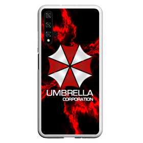 Чехол для Honor 20 с принтом UMBRELLA CORP в Санкт-Петербурге, Силикон | Область печати: задняя сторона чехла, без боковых панелей | biohazard | biohazard 7 | crocodile | fang | game | hand | monster | new umbrella | resident evil | resident evil 7 | umbrella | umbrella corp | umbrella corporation | zombie | обитель