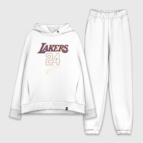 Женский костюм хлопок Oversize с принтом LA LAKERS в Санкт-Петербурге,  |  | america | basketball | kobe bryant | la | la lakers | lakers | los angeles lakers | nba | usa | баскетбол | кобе брайант | лос анджелес лейкерс | нба | сша