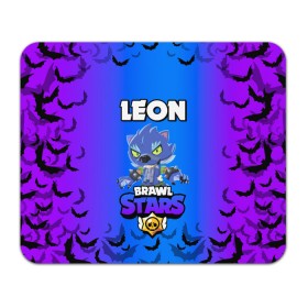 Коврик для мышки прямоугольный с принтом Brawl stars leon оборотень в Санкт-Петербурге, натуральный каучук | размер 230 х 185 мм; запечатка лицевой стороны | Тематика изображения на принте: bea | bib | brawl stars | crow | el brown | leon | max | nita | sally leon | shark | акула | биа | биби | бравл старс | ворон | игра | леон | макс | нита | оборотень | салли леон | сэлли леон | шарк | эл браун