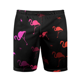 Мужские шорты спортивные с принтом Фламинго в Санкт-Петербурге,  |  | минимализм | прикольные картинки | прикольные надписи | розовый фламинго | фламинго