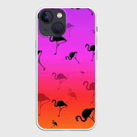 Чехол для iPhone 13 mini с принтом Фламинго в Санкт-Петербурге,  |  | минимализм | прикольные картинки | прикольные надписи | розовый фламинго | фламинго