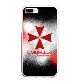 Чехол для iPhone 7Plus/8 Plus матовый с принтом UMBRELLA CORP в Санкт-Петербурге, Силикон | Область печати: задняя сторона чехла, без боковых панелей | biohazard | biohazard 7 | crocodile | fang | game | hand | monster | new umbrella | resident evil | resident evil 7 | umbrella | umbrella corp | umbrella corporation | zombie | обитель