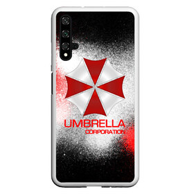 Чехол для Honor 20 с принтом UMBRELLA CORP в Санкт-Петербурге, Силикон | Область печати: задняя сторона чехла, без боковых панелей | biohazard | biohazard 7 | crocodile | fang | game | hand | monster | new umbrella | resident evil | resident evil 7 | umbrella | umbrella corp | umbrella corporation | zombie | обитель