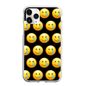 Чехол для iPhone 11 Pro матовый с принтом New Emoji в Санкт-Петербурге, Силикон |  | crying | emoji | smile | smiling face with tear | tear | плачущий | слеза | смайлик | улыбка | эмодзи