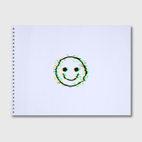 Альбом для рисования с принтом Smile в Санкт-Петербурге, 100% бумага
 | матовая бумага, плотность 200 мг. | art | ball | glitch | meme | smile | арт | глитч | интернет | мем | позитив | смайл | смайлик | смех | улыбка | юмор