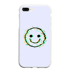 Чехол для iPhone 7Plus/8 Plus матовый с принтом Smile в Санкт-Петербурге, Силикон | Область печати: задняя сторона чехла, без боковых панелей | art | ball | glitch | meme | smile | арт | глитч | интернет | мем | позитив | смайл | смайлик | смех | улыбка | юмор