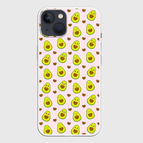 Чехол для iPhone 13 с принтом АВОКАДО в Санкт-Петербурге,  |  | avocado | character | cute pictures | exotic | fruit | nut | vegan | vegetables | vegetarian | авокадо | веган | вегетарианец | милые картинки | овощи | орех | персонаж | фрукты | экзотика