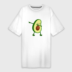 Платье-футболка хлопок с принтом Аводэп в Санкт-Петербурге,  |  | авокадо | дэп | майки с фруктами | майки савокадо | прикольное авокадо | прикольные картинки | фрукт