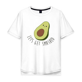 Мужская футболка хлопок Oversize с принтом Авокадо в Санкт-Петербурге, 100% хлопок | свободный крой, круглый ворот, “спинка” длиннее передней части | авокадо | мемы | минимализм | прикольные картинки | прикольные надписи | растение | фрукт