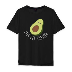 Мужская футболка хлопок Oversize с принтом Авокадо в Санкт-Петербурге, 100% хлопок | свободный крой, круглый ворот, “спинка” длиннее передней части | авокадо | мемы | минимализм | прикольные картинки | прикольные надписи | растение | фрукт