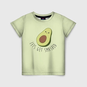 Детская футболка 3D с принтом Авокадо в Санкт-Петербурге, 100% гипоаллергенный полиэфир | прямой крой, круглый вырез горловины, длина до линии бедер, чуть спущенное плечо, ткань немного тянется | авокадо | мемы | минимализм | прикольные картинки | прикольные надписи | растение | фрукт