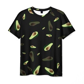 Мужская футболка 3D с принтом Авокадо в Санкт-Петербурге, 100% полиэфир | прямой крой, круглый вырез горловины, длина до линии бедер | авокадо | веган | еда блогеров | мемы | минимализм | прикольные картинки | прикольные надписи | растение | смешное авокадо | фрукт