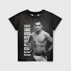 Детская футболка 3D с принтом Tony Ferguson в Санкт-Петербурге, 100% гипоаллергенный полиэфир | прямой крой, круглый вырез горловины, длина до линии бедер, чуть спущенное плечо, ткань немного тянется | el cucuy | ferguson | mma | tony | tony ferguson | ufc | арманн | бокс | борьба | джиу джитсу | кукуй | тони | тони фергюсон | фергюсон | эль | эль кукуй | энтони