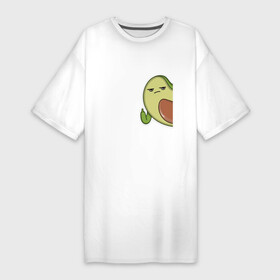 Платье-футболка хлопок с принтом Авокадо в Санкт-Петербурге,  |  | авокадо | веган | еда блогеров | мемы | минимализм | прикольные картинки | прикольные надписи | растение | смешное авокадо | фрукт