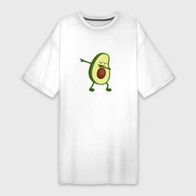 Платье-футболка хлопок с принтом Авокадо в Санкт-Петербурге,  |  | авокадо | веган | еда блогеров | мемы | минимализм | прикольные картинки | прикольные надписи | растение | смешное авокадо | фрукт