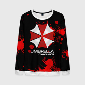 Мужской свитшот 3D с принтом UMBRELLA CORP в Санкт-Петербурге, 100% полиэстер с мягким внутренним слоем | круглый вырез горловины, мягкая резинка на манжетах и поясе, свободная посадка по фигуре | biohazard | biohazard 7 | crocodile | fang | game | hand | monster | new umbrella | resident evil | resident evil 7 | umbrella | umbrella corp | umbrella corporation | zombie | обитель
