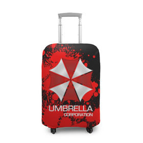 Чехол для чемодана 3D с принтом UMBRELLA CORP в Санкт-Петербурге, 86% полиэфир, 14% спандекс | двустороннее нанесение принта, прорези для ручек и колес | biohazard | biohazard 7 | crocodile | fang | game | hand | monster | new umbrella | resident evil | resident evil 7 | umbrella | umbrella corp | umbrella corporation | zombie | обитель