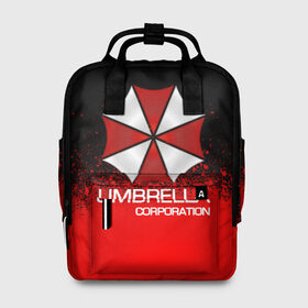 Женский рюкзак 3D с принтом UMBRELLA CORP в Санкт-Петербурге, 100% полиэстер | лямки с регулируемой длиной, сверху ручки, чтобы рюкзак нести как сумку. Основное отделение закрывается на молнию, как и внешний карман. Внутри два дополнительных кармана, один из которых закрывается на молнию. По бокам два дополнительных кармашка, куда поместится маленькая бутылочка
 | 