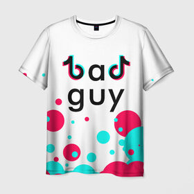 Мужская футболка 3D с принтом ТИК ТОК в Санкт-Петербурге, 100% полиэфир | прямой крой, круглый вырез горловины, длина до линии бедер | bad guy | tik tok | tiktok | тик ток | тикток