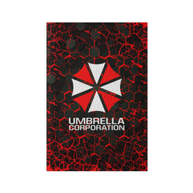 Обложка для паспорта матовая кожа с принтом UMBRELLA CORPORATION. в Санкт-Петербурге, натуральная матовая кожа | размер 19,3 х 13,7 см; прозрачные пластиковые крепления | corp | corporation | resident evil | umbrella | umbrella corporation | зомби апокалипсис | зонт | игра