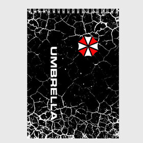 Скетчбук с принтом UMBRELLA CORPORATION в Санкт-Петербурге, 100% бумага
 | 48 листов, плотность листов — 100 г/м2, плотность картонной обложки — 250 г/м2. Листы скреплены сверху удобной пружинной спиралью | corp | corporation | resident evil | umbrella | umbrella corporation | зомби апокалипсис | зонт | игра