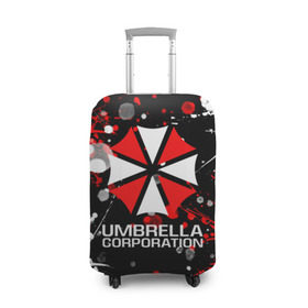Чехол для чемодана 3D с принтом UMBRELLA CORPORATION. в Санкт-Петербурге, 86% полиэфир, 14% спандекс | двустороннее нанесение принта, прорези для ручек и колес | corp | corporation | resident evil | umbrella | umbrella corporation | зомби апокалипсис | зонт | игра