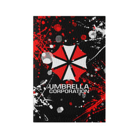 Обложка для паспорта матовая кожа с принтом UMBRELLA CORPORATION. в Санкт-Петербурге, натуральная матовая кожа | размер 19,3 х 13,7 см; прозрачные пластиковые крепления | corp | corporation | resident evil | umbrella | umbrella corporation | зомби апокалипсис | зонт | игра