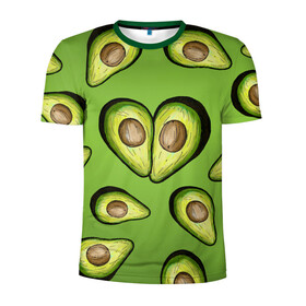 Мужская футболка 3D спортивная с принтом Люблю авокадо в Санкт-Петербурге, 100% полиэстер с улучшенными характеристиками | приталенный силуэт, круглая горловина, широкие плечи, сужается к линии бедра | food | green | vegetarian | вегетарианец | влюбленность | влюбленные | вместе навсегда | девушке | здоровый | здоровый образ жизни | зелень | кружка | любимая | любимый | люблю | май | натуральный