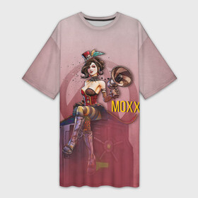 Платье-футболка 3D с принтом Mad Moxxi в Санкт-Петербурге,  |  | borderlands | borderlands 2 | borderlands 3 | mad moxxi | moxxi | безумная мокси | борда | бордерлендс | зеро | игра | игры | мокси | персонажи