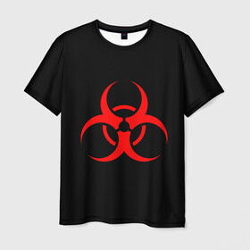 Мужская футболка 3D с принтом Plague inc в Санкт-Петербурге, 100% полиэфир | прямой крой, круглый вырез горловины, длина до линии бедер | game | ncov2019 | plague inc | warning | вирус | знак | игра | китай | коронавирус | опасность | символ