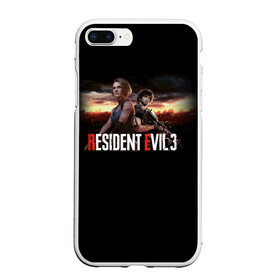 Чехол для iPhone 7Plus/8 Plus матовый с принтом Resident Evil 3 в Санкт-Петербурге, Силикон | Область печати: задняя сторона чехла, без боковых панелей | Тематика изображения на принте: carlos oliveira | jill valentine | nemesis | re 3 | resident evil 3 remake | джил вэлентайн | карлос оливейра | немезида | немезис | обитель зла