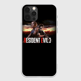 Чехол для iPhone 12 Pro с принтом Resident Evil 3 в Санкт-Петербурге, силикон | область печати: задняя сторона чехла, без боковых панелей | Тематика изображения на принте: carlos oliveira | jill valentine | nemesis | re 3 | resident evil 3 remake | джил вэлентайн | карлос оливейра | немезида | немезис | обитель зла