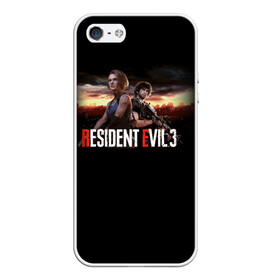 Чехол для iPhone 5/5S матовый с принтом Resident Evil 3 в Санкт-Петербурге, Силикон | Область печати: задняя сторона чехла, без боковых панелей | carlos oliveira | jill valentine | nemesis | re 3 | resident evil 3 remake | джил вэлентайн | карлос оливейра | немезида | немезис | обитель зла