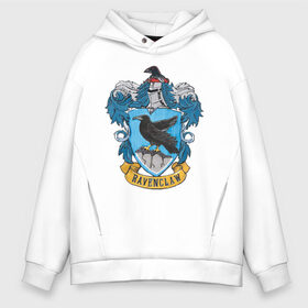 Мужское худи Oversize хлопок с принтом Coat of Ravenclaw в Санкт-Петербурге, френч-терри — 70% хлопок, 30% полиэстер. Мягкий теплый начес внутри —100% хлопок | боковые карманы, эластичные манжеты и нижняя кромка, капюшон на магнитной кнопке | vdgerir | гарри поттер | гриффиндор | дамблдор | добби | слизерин | хогвартс