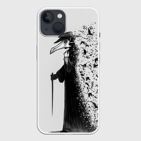 Чехол для iPhone 13 с принтом Чумной доктор в Санкт-Петербурге,  |  | Тематика изображения на принте: lord | plague | болезнь | вороны | доктор | маска | птицы | чумной